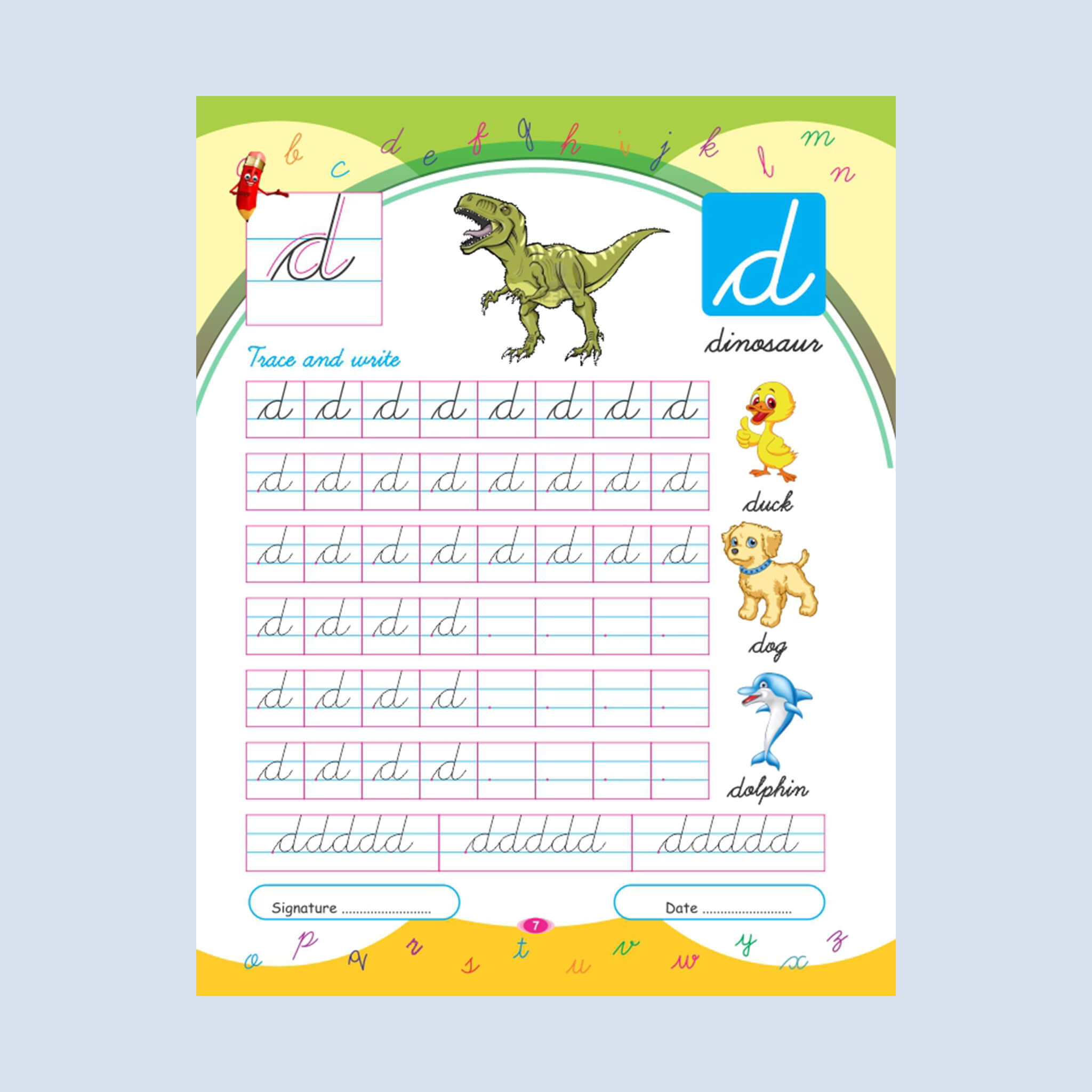 English cursive small letters