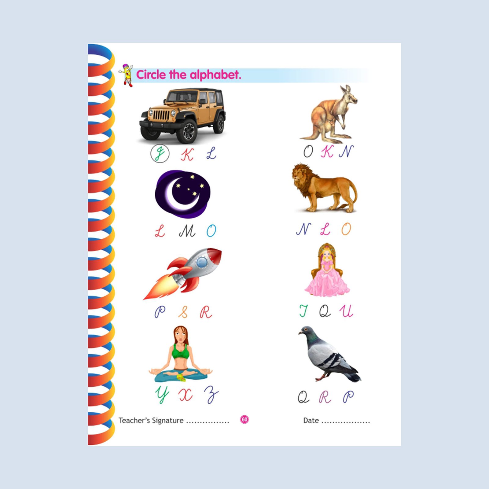 English cursive capital letters