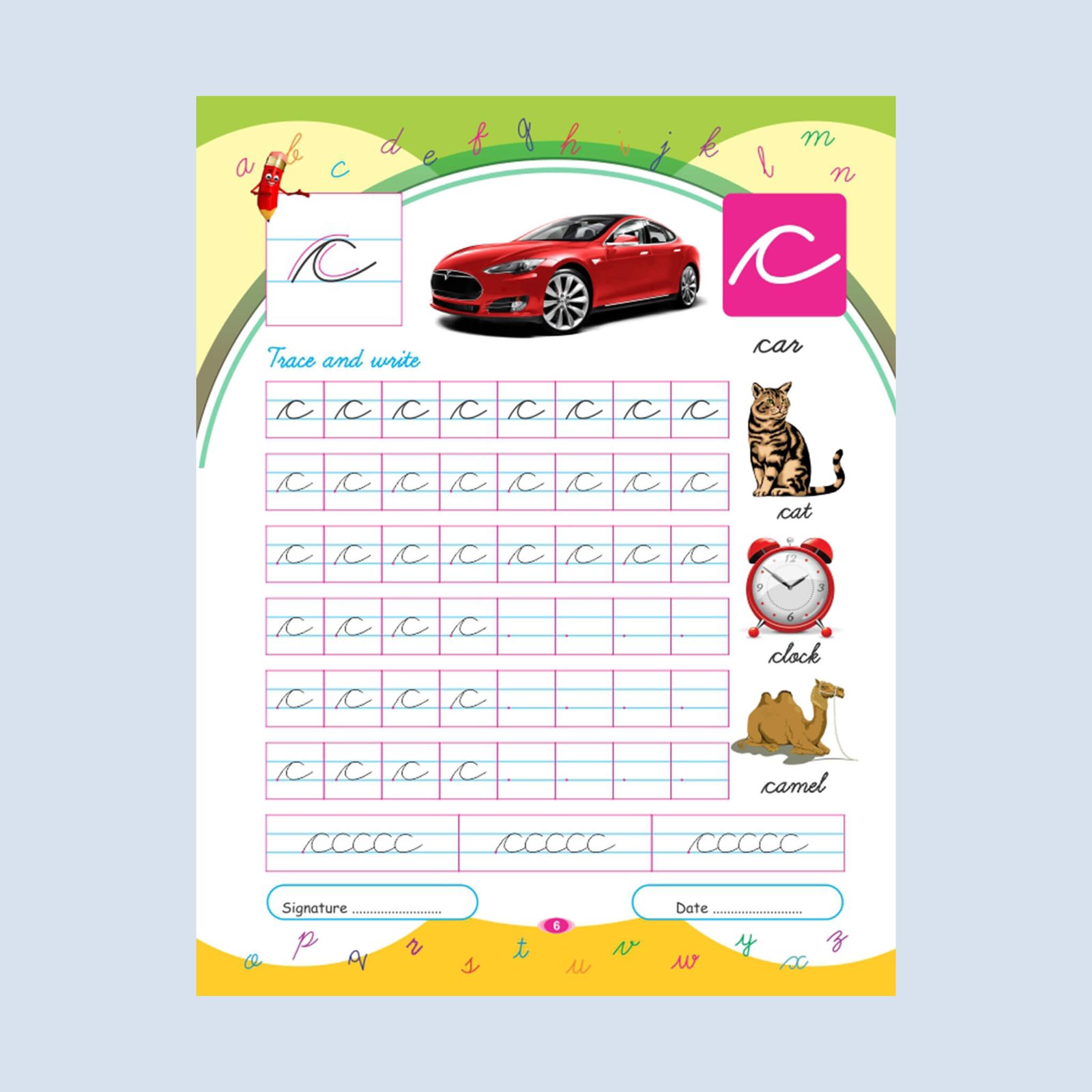 English cursive small letters