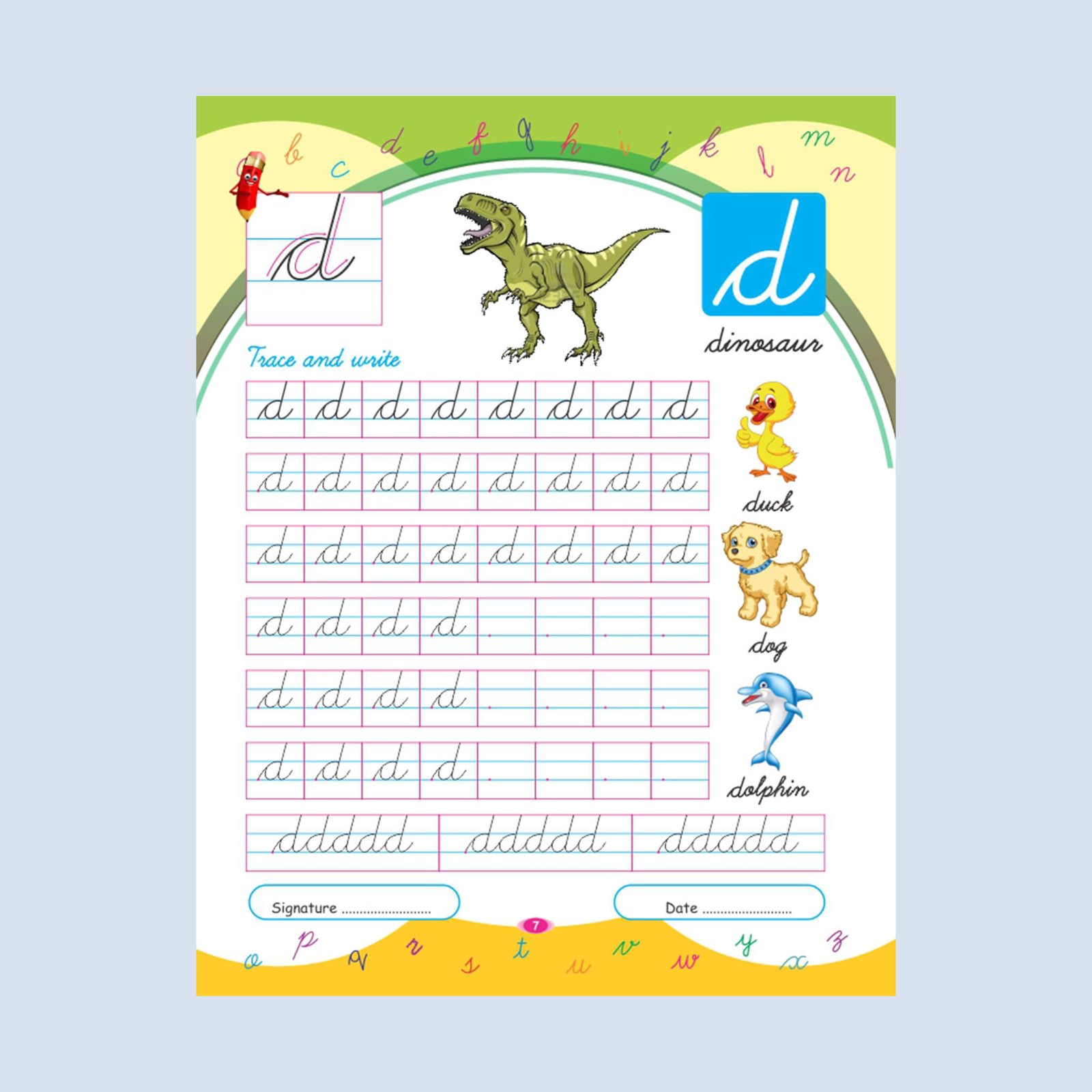 English cursive small letters